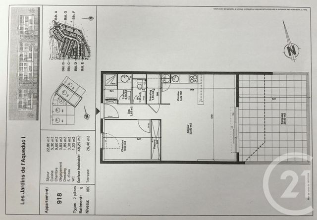 Appartement F2 à vendre - 2 pièces - 47.54 m2 - MONTPELLIER - 34 - LANGUEDOC-ROUSSILLON - Century 21 Granié Immobilier