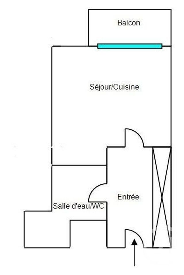 Appartement Studio à vendre - 1 pièce - 22.59 m2 - MONTPELLIER - 34 - LANGUEDOC-ROUSSILLON - Century 21 Granié Immobilier