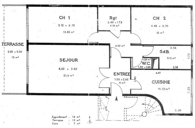 Appartement F3 à vendre - 3 pièces - 78.0 m2 - MONTPELLIER - 34 - LANGUEDOC-ROUSSILLON - Century 21 Granié Immobilier