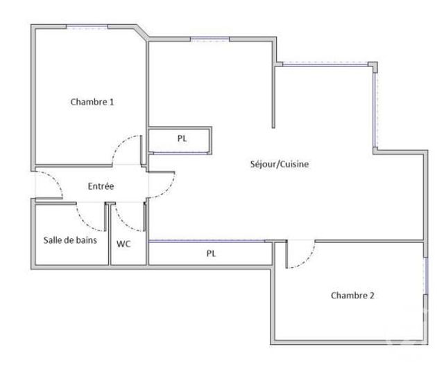 Appartement F3 à vendre - 3 pièces - 58.59 m2 - MONTPELLIER - 34 - LANGUEDOC-ROUSSILLON - Century 21 Granié Immobilier