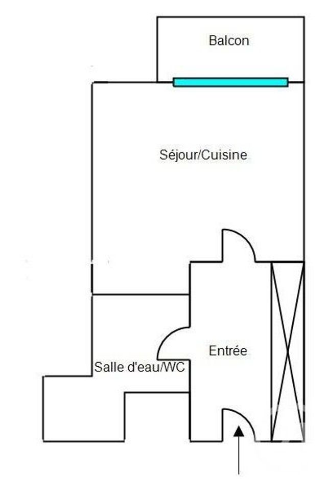 Appartement Studio à vendre - 1 pièce - 21.58 m2 - MONTPELLIER - 34 - LANGUEDOC-ROUSSILLON - Century 21 Granié Immobilier