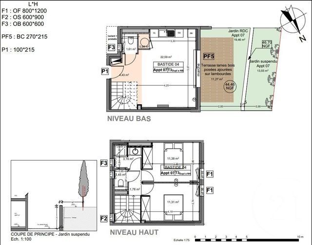 Appartement F3 à vendre - 3 pièces - 58.57 m2 - MONTPELLIER - 34 - LANGUEDOC-ROUSSILLON - Century 21 Granié Immobilier