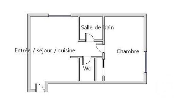 Appartement F2 à vendre - 2 pièces - 33.67 m2 - MONTPELLIER - 34 - LANGUEDOC-ROUSSILLON - Century 21 Granié Immobilier