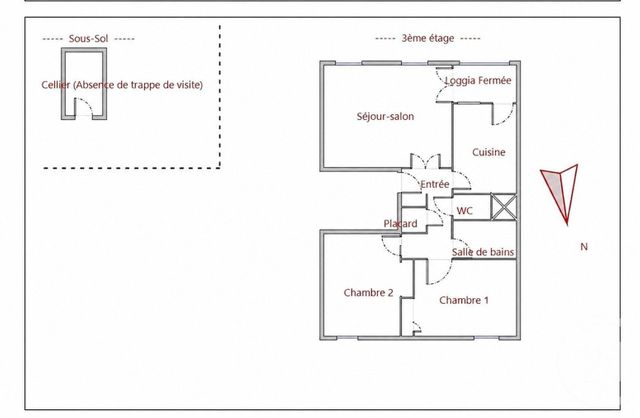 Appartement F3 à vendre - 3 pièces - 65.42 m2 - MONTPELLIER - 34 - LANGUEDOC-ROUSSILLON - Century 21 Granié Immobilier