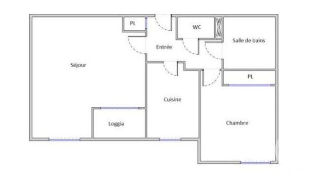 Appartement F2 à vendre - 2 pièces - 49.31 m2 - MONTPELLIER - 34 - LANGUEDOC-ROUSSILLON - Century 21 Granié Immobilier