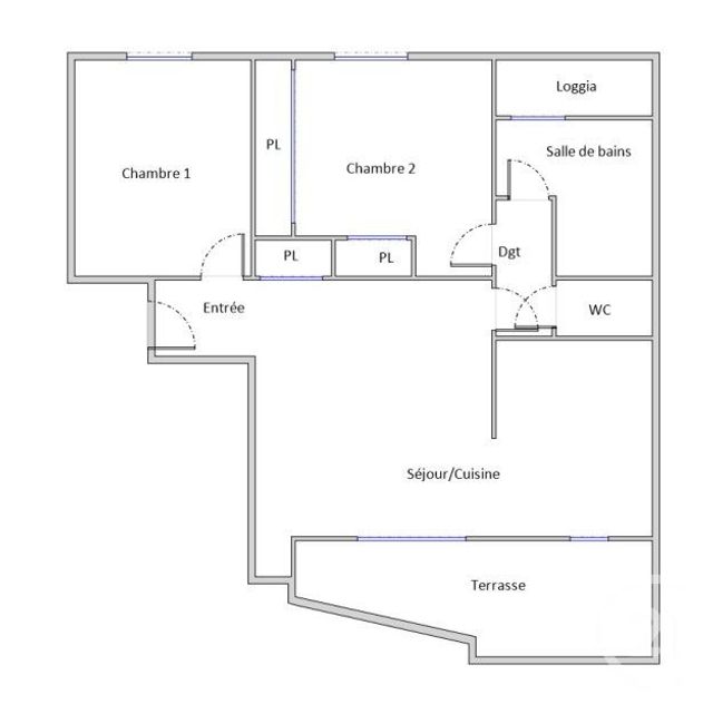 Appartement F3 à vendre - 3 pièces - 59.46 m2 - MONTPELLIER - 34 - LANGUEDOC-ROUSSILLON - Century 21 Granié Immobilier