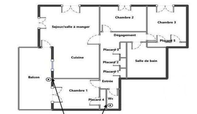 Appartement F4 à vendre - 4 pièces - 80.22 m2 - MONTPELLIER - 34 - LANGUEDOC-ROUSSILLON - Century 21 Granié Immobilier