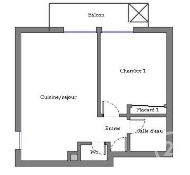 Appartement T2 à vendre - 2 pièces - 48.17 m2 - MONTPELLIER - 34 - LANGUEDOC-ROUSSILLON - Century 21 Granié Immobilier