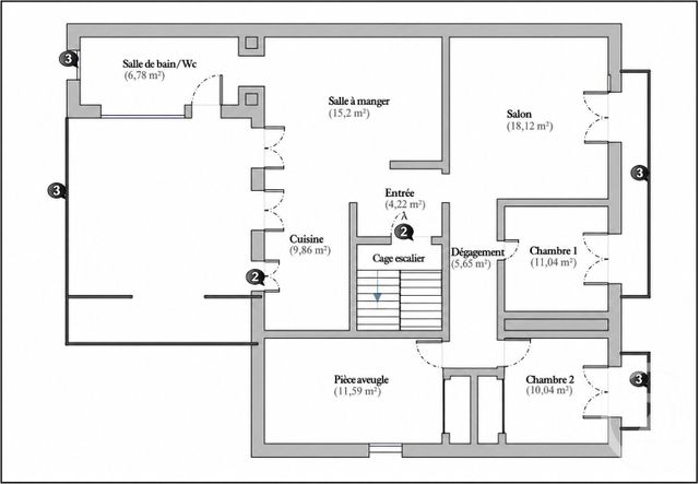 Appartement F4 à vendre - 4 pièces - 94.3 m2 - MEZE - 34 - LANGUEDOC-ROUSSILLON - Century 21 Granié Immobilier