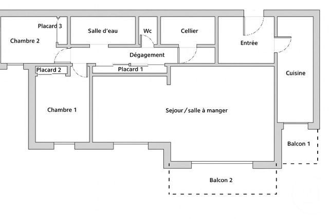 Appartement F4 à vendre - 4 pièces - 81.65 m2 - MONTPELLIER - 34 - LANGUEDOC-ROUSSILLON - Century 21 Granié Immobilier