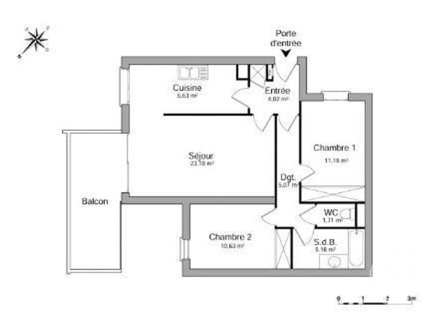 Appartement F3 à louer - 3 pièces - 67.61 m2 - MONTPELLIER - 34 - LANGUEDOC-ROUSSILLON - Century 21 Granié Immobilier