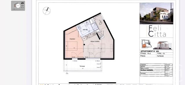 Appartement F2 à louer - 2 pièces - 40.3 m2 - MONTPELLIER - 34 - LANGUEDOC-ROUSSILLON - Century 21 Granié Immobilier